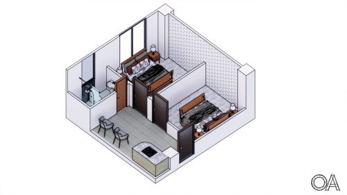 2 Bed Apartment 450 sqft