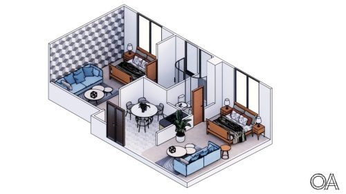 2 Bed Apartment 550 sqft